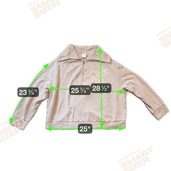 VARLEY Yates Half-Zip Collared Pullover Sweater in Taupe Marl EUC Plus Size 3X - Picture 11 of 11